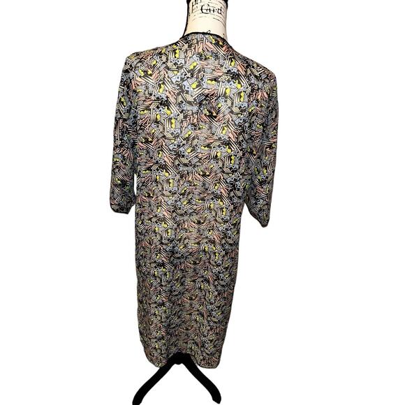 Lularoe Kimono Swim Cover Up Cardigan Sheer Pink Purple Black Shirley M - Picture 3 of 10